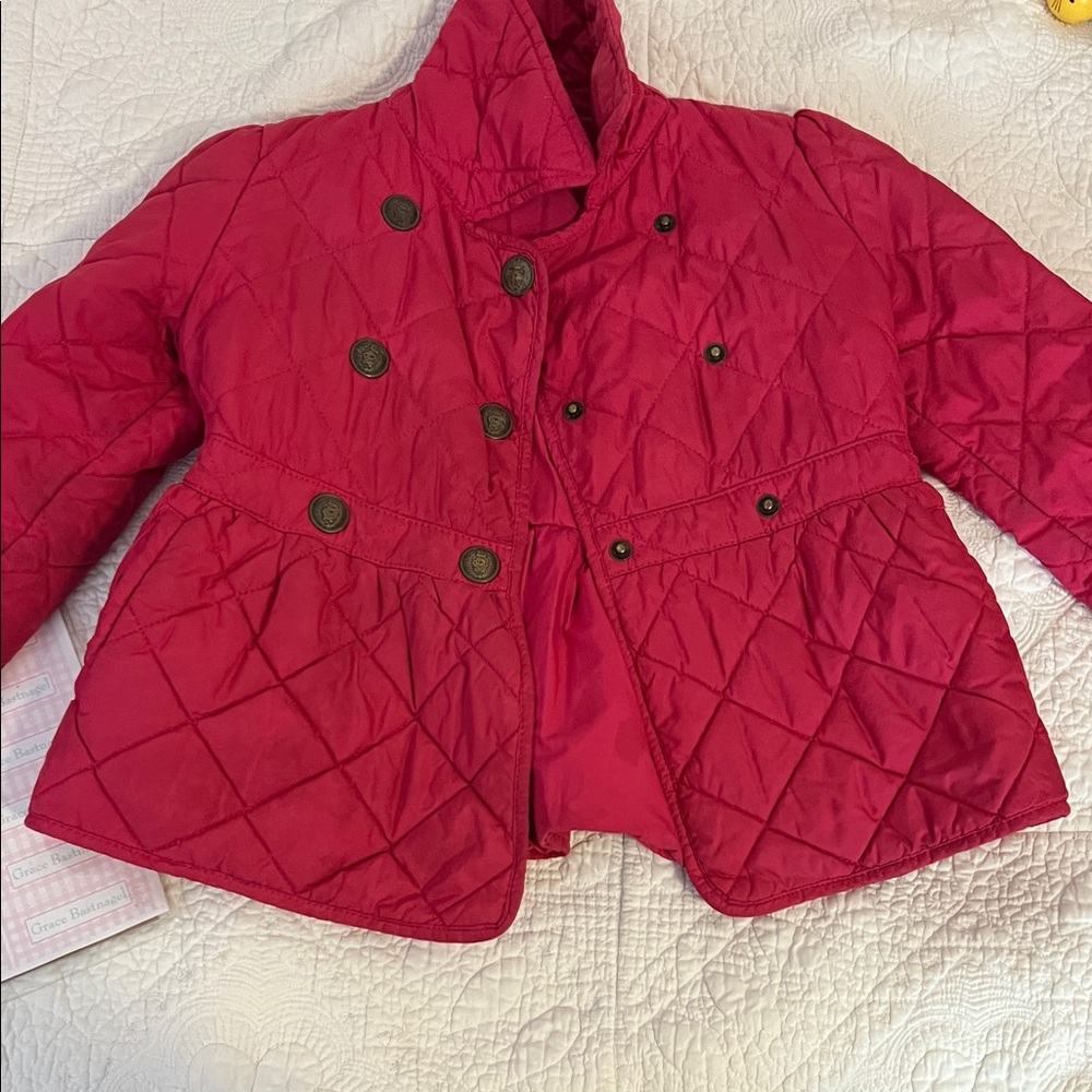 Ralph Lauren Quilted Pink Girls Jacket - 5T